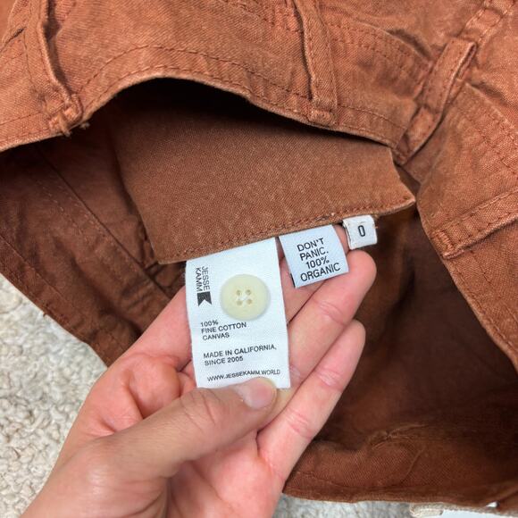 NWT Jesse Kamm Ranger Cotton Canvas Slim Ankle Pants Women's 0 Boho Minimalist - Picture 5 of 11